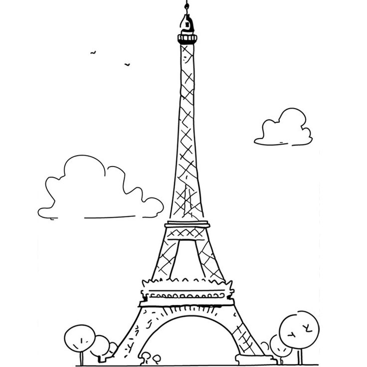 Coloriage Paris Tour Eiffel A Imprimer Gratuit | Coloriage serapportantà Imprimer Image Tour Eiffel