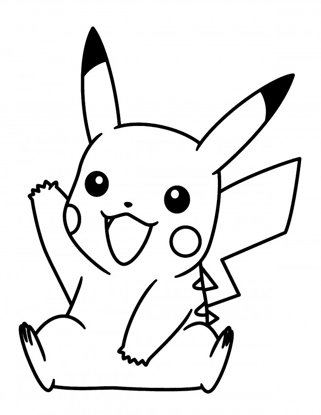 Coloriage Pokémon Pikachu Te Salue Dessin Gratuit À Imprimer destiné Dessin Pokemon A Imprimer Gratuit