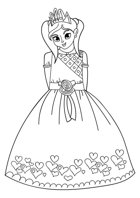 Coloriage Princesse – Coloriages Gratuits À Imprimer encequiconcerne Princesse Image Coloriage