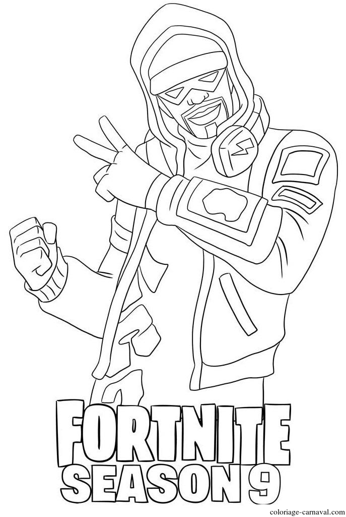 Coloriage Stratus Skin From Fortnite Season 9 Dessin pour Dessin A Imprimer De Fortnite