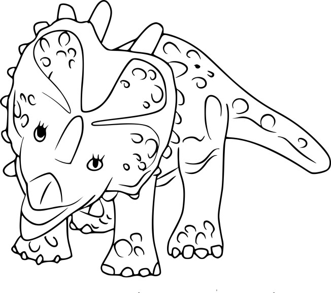 Coloriage Styracosaurus Dinosaure À Imprimer tout Masque Dinosaure A Imprimer Gratuit