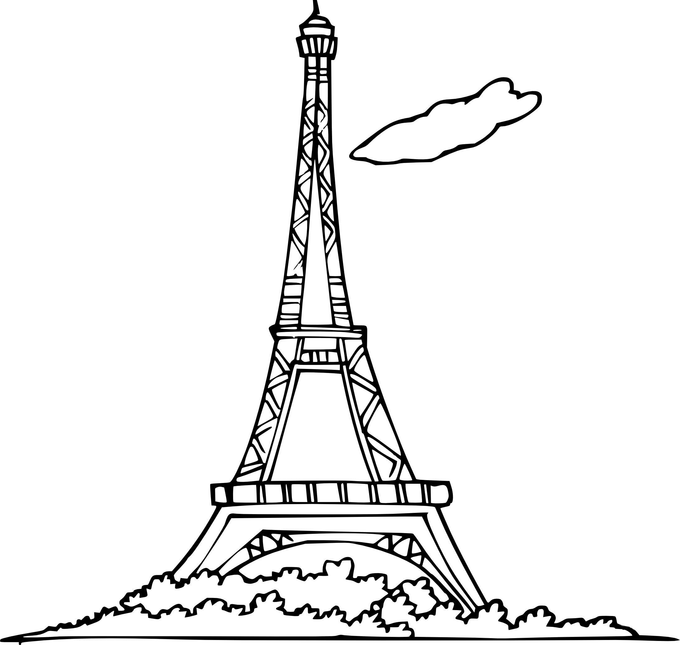 Coloriage Tour Eiffel A Imprimer Gratuit - Gratuit Coloriage tout Tour Eiffel A Imprimer