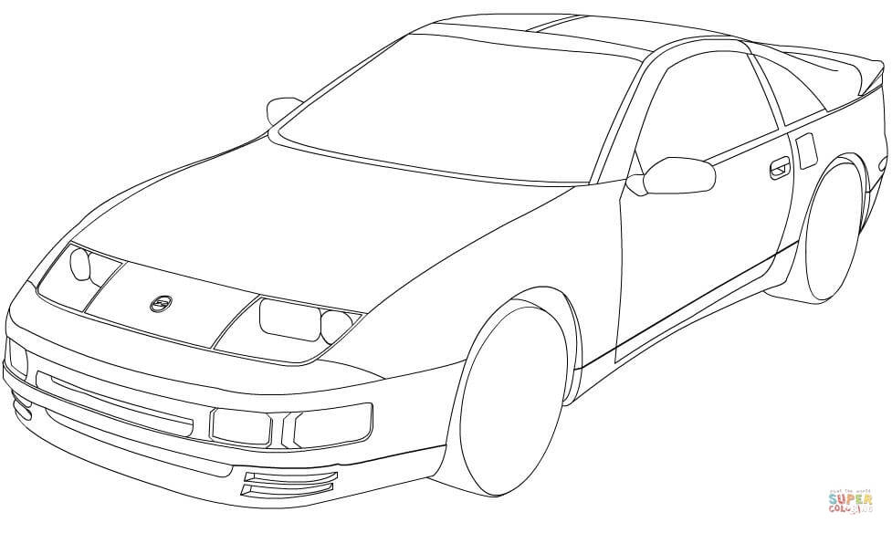 Coloriage Voiture Nissan : Coloriages À Imprimer : Nissan serapportantà Nissan Silvia Dessin