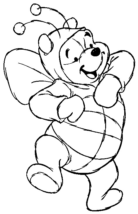 Coloriage Winnie L'Ourson #28806 (Films D'Animation dedans Dessin Winnie Facile