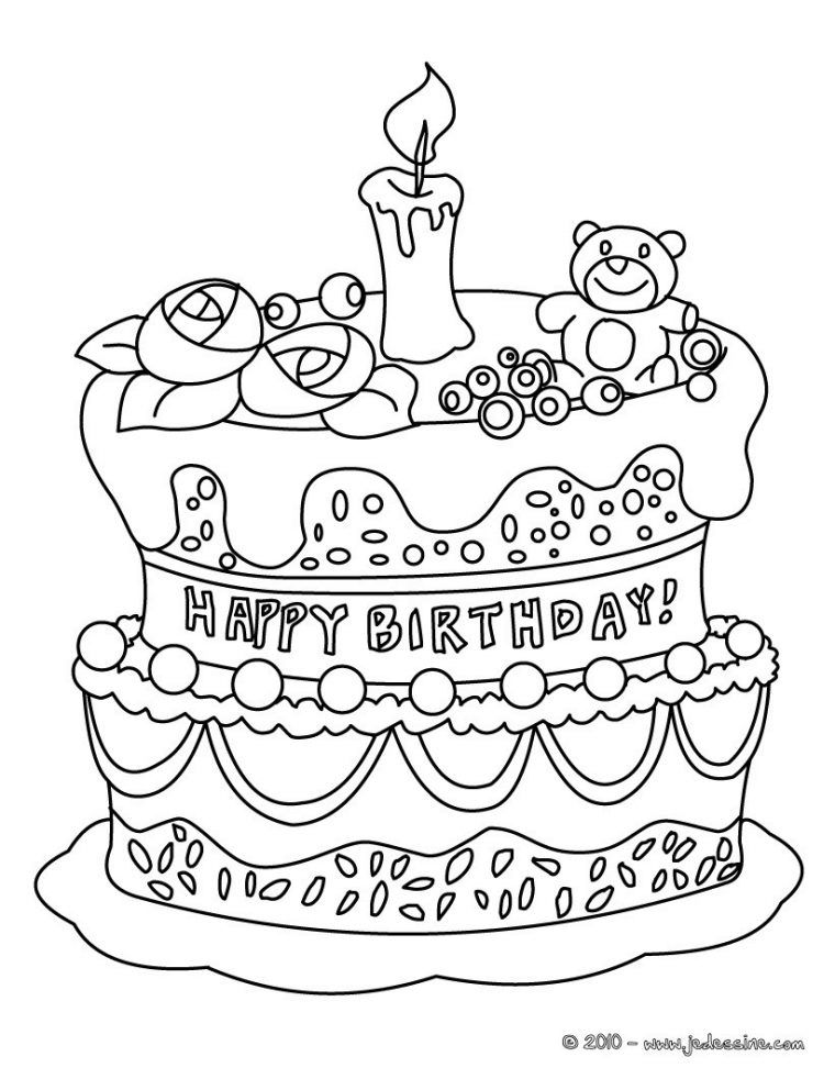 Coloriages Coloriage Gateau – Fr.hellokids dedans Site En Ligne Gratuit Carte Yoga  De 1 Ans A 4 Ans