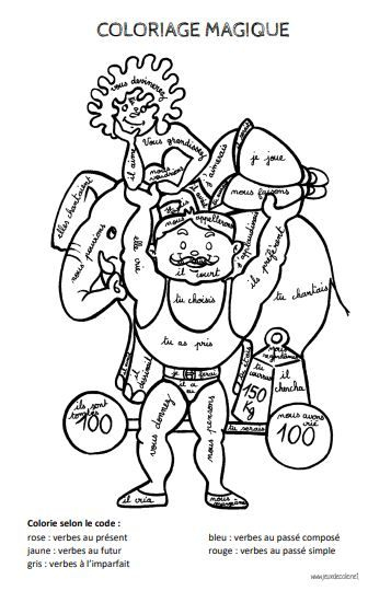 Coloriages Magiques Conjugaison | Fictional Characters intérieur Coloriage Magique Futur Ce2