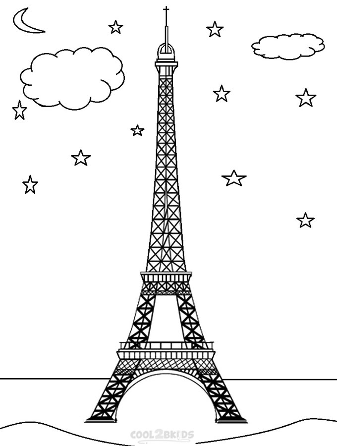 Coloriages – Tour Eiffel – Coloriages Gratuits À Imprimer tout Imprimer Image Tour Eiffel