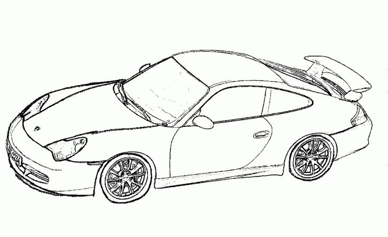 Coloring Pages Porsche – Coloring Home encequiconcerne Voiture Coloring