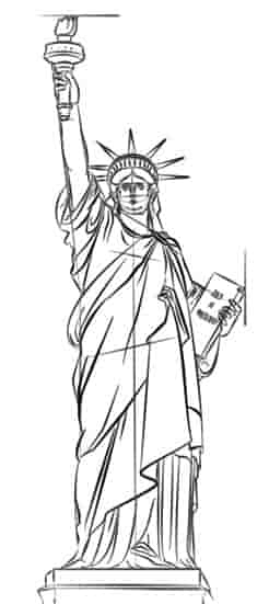 Comment Dessiner Facilement La Statue De La Liberté à Desin De Statue De La Liberte