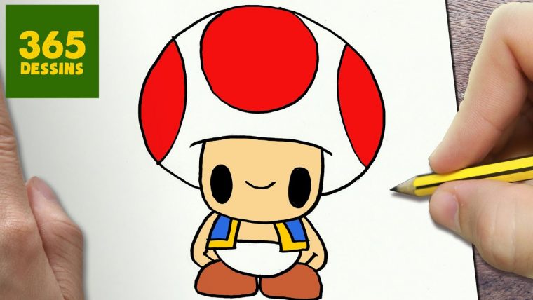 Comment Dessiner Toad Kawaii Étape Par Étape – Dessins concernant Dessin De Yoshi Facile