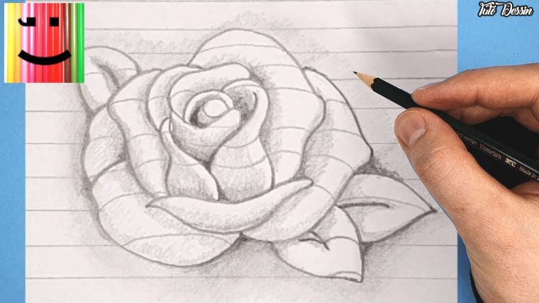 Comment Dessiner Une Rose En 3D – Tuto Dessin – intérieur Comment Dessiner  Une Brebis