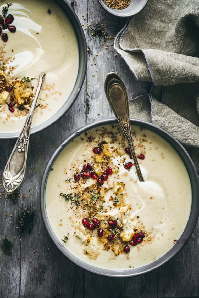 Cremige Blumenkohl Tahini Suppe! | Tinastausendschön à Brokkoli-Curry-Suppe Oder Broccoli-Curry-Suppe