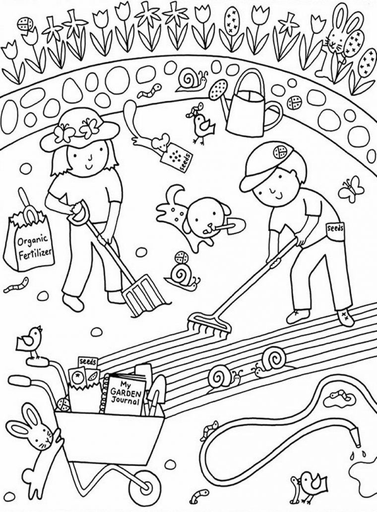 garden coloring page