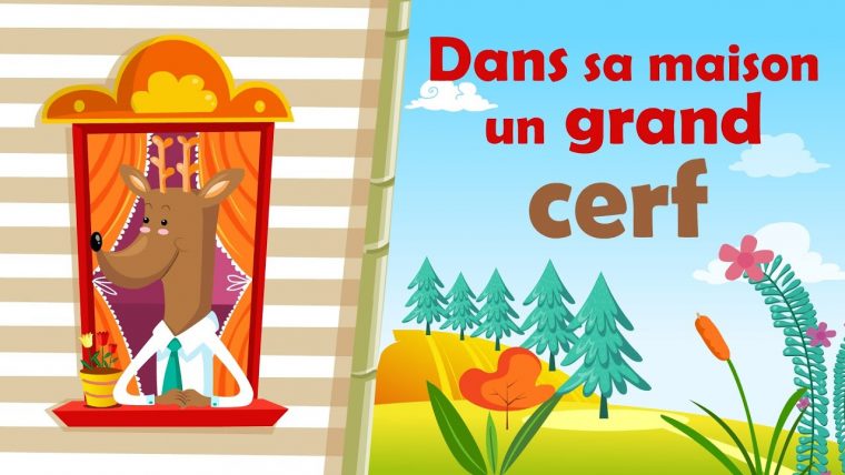 Dans Sa Maison Un Grand Cerf – Comptine À Gestes Pour intérieur Dans Sa Maison Un Grand Cerf Coloriage