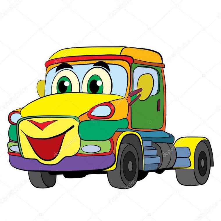 Dessin Animé De Voiture Camion — Image Vectorielle avec Voiture Bebe Dessin Anime