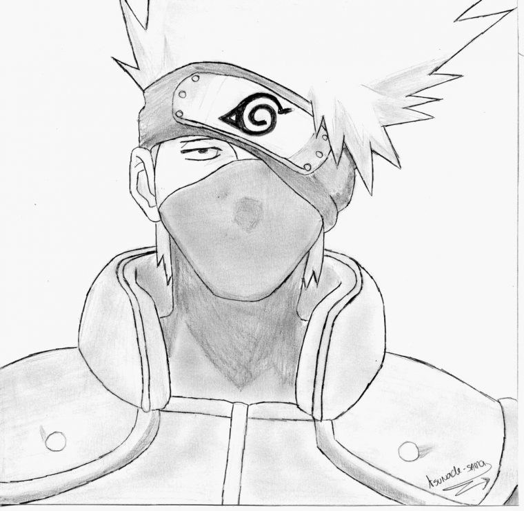Dessin Naruto Kakashi serapportantà Naruto Shippuden Dessin