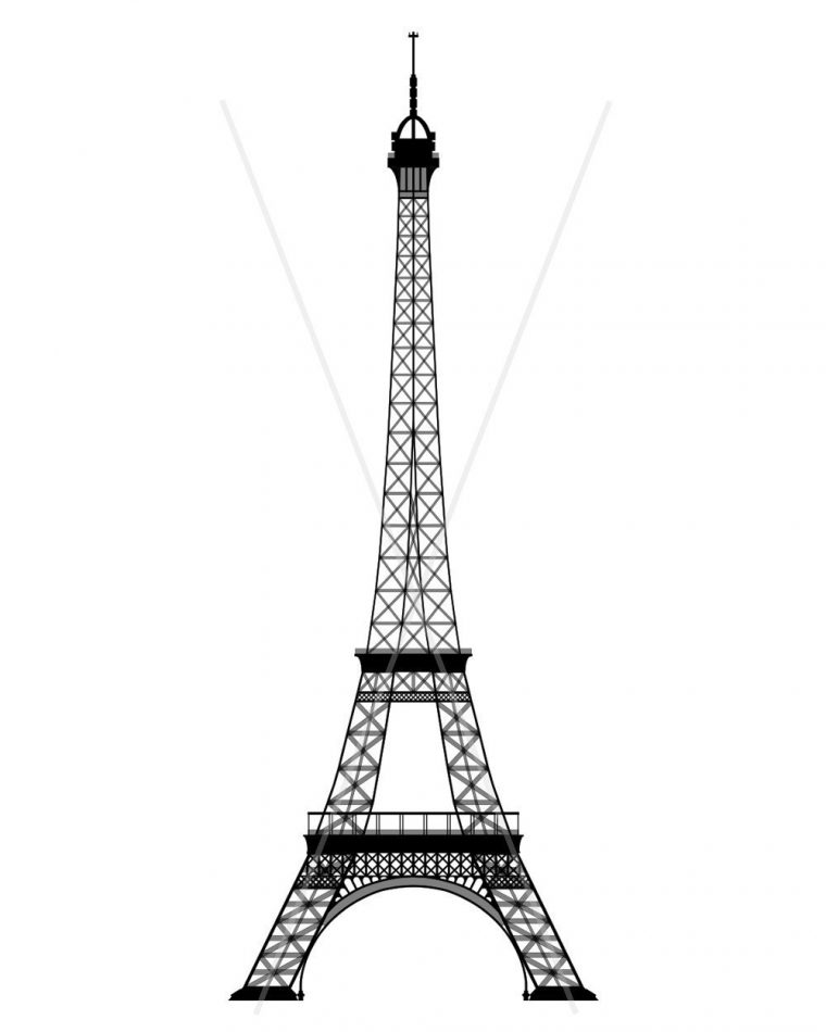 Dessins Et Coloriages: Page De Coloriage Grand Format À destiné Dessin De La Tour Eiffel