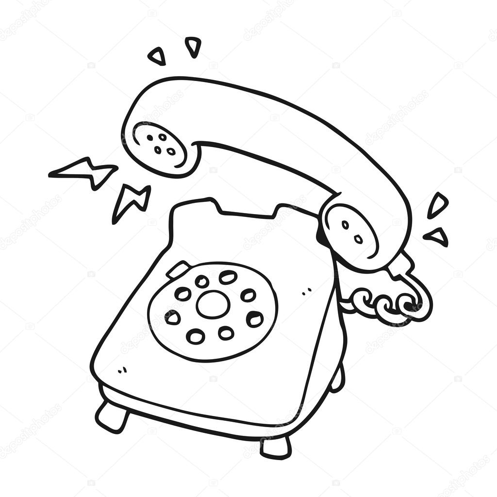 Dibujos: Teléfono De Animados En Blanco Y Negro | Blanco Y