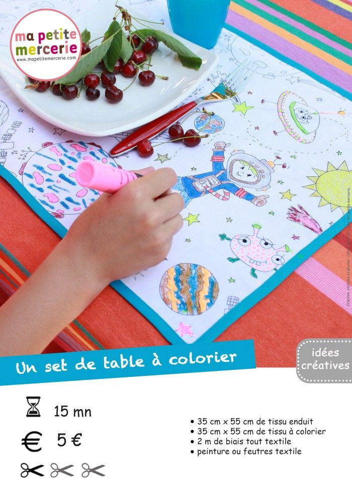 Diy : Le Set De Table À Colorier | Set De Table, Enfants À serapportantà Set De Table Ramadan A Imprimer