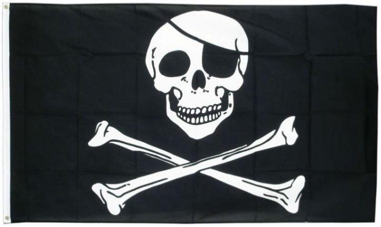 Drapeau Pirate Tete De Mort Crane Cache Oeil Os pour Fabriquer Un Drapeau Pirate