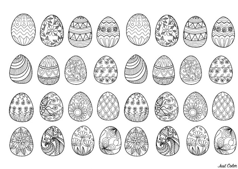 Easter Eggs For Coloring Book – Pâques – Coloriages concernant Labyrinth Deefficile De Paques