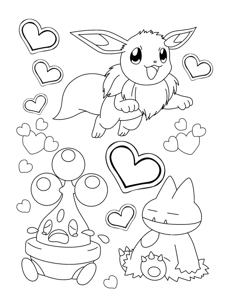 eevee pokemon coloring pages