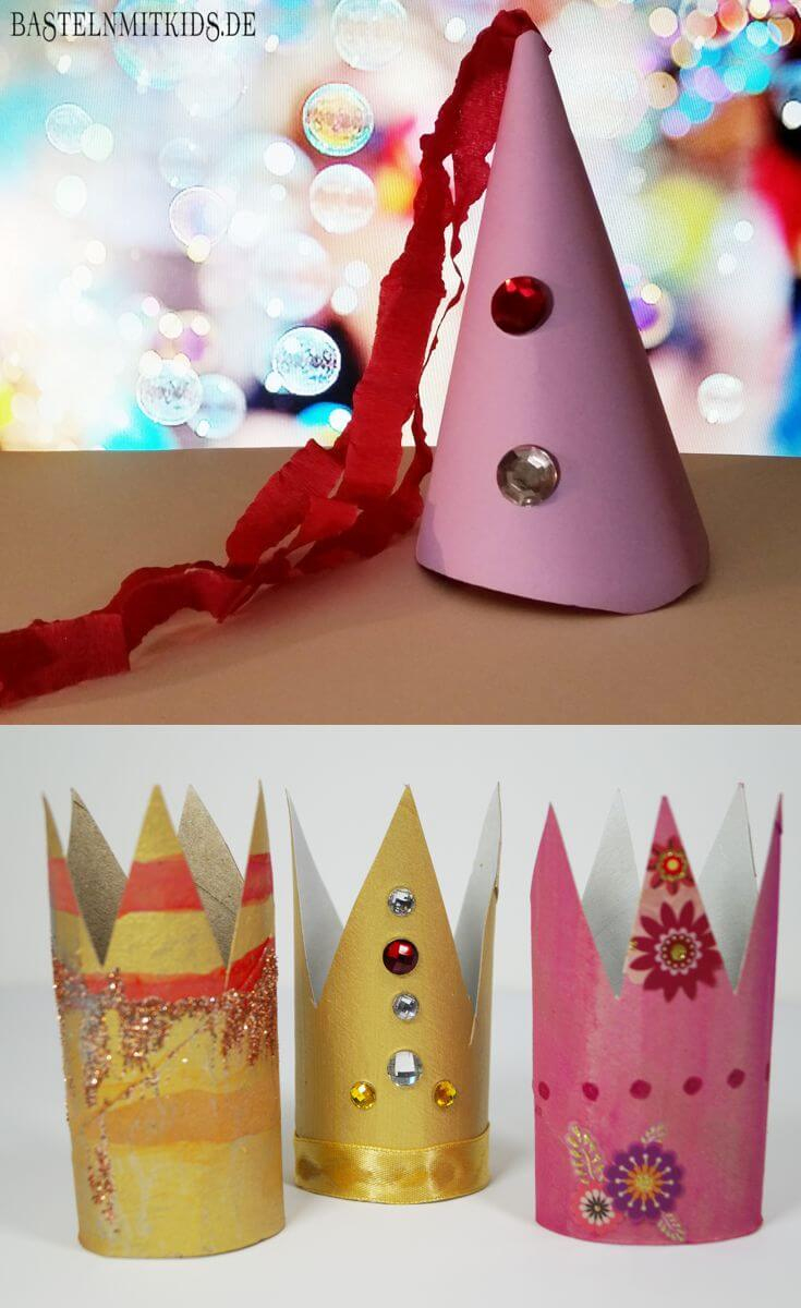 Eine Krone Oder Einen Party-Hut Schnell Mit Kindern Basteln à Prinzessinenkrone Basteln