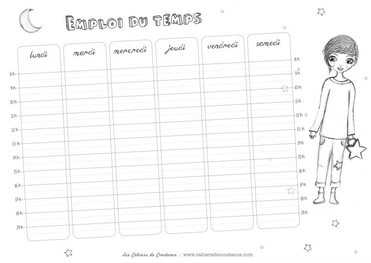 Emploi Du Temps À Colorier – Lescahiersdeconstance pour Coloriage Le Temps Emploi Du Temps À Colorier – Lescahiersdeconstance pour Coloriage Le Temps