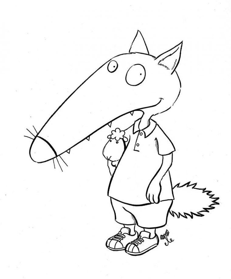 Épinglé Sur Le Loup dedans Coloriage Avril Loup Maternelle