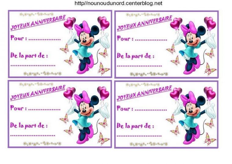Etiquettes, Invitations Mickey Et Minnie Pour Anniversaire pour Planche De Petite Tete De Minnie A Imprimer