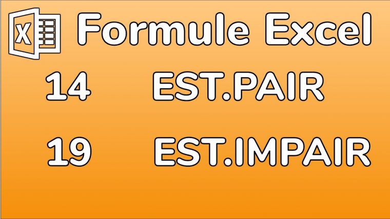 Excel – Vérifier Si Un Nombre Est Pair Ou Impair – Est destiné Nombre Pair Et Impair Free