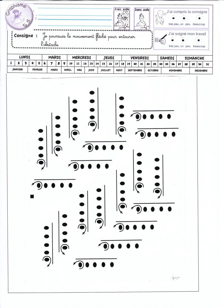 Fiches De Graphisme Gs Période 1 Et 2 – La Classe De encequiconcerne Fiche De Graphisme Ms