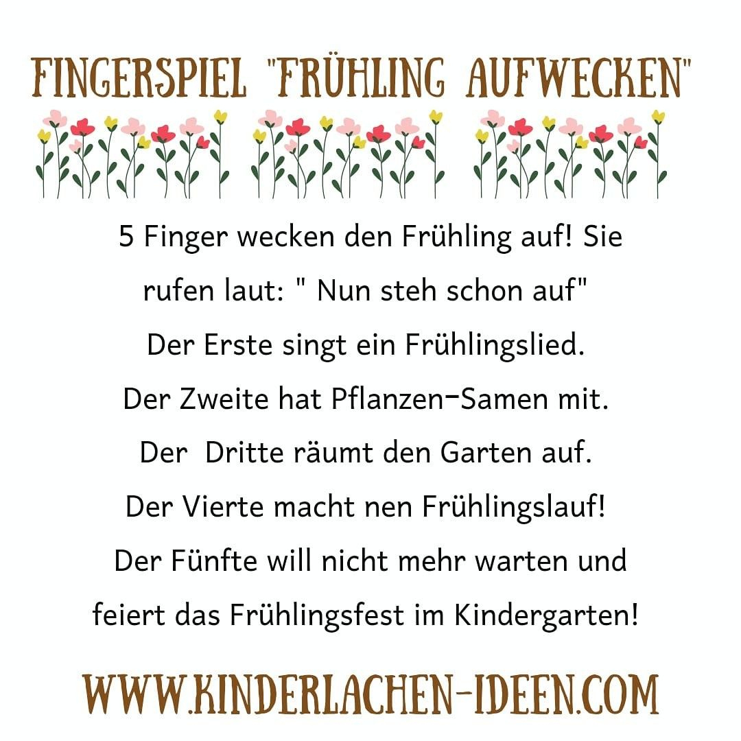 Fingerspiel - Frühling Aufwecken In 2021 | Fingerspiele dedans Fingerspiel Frauhling Aufwecken