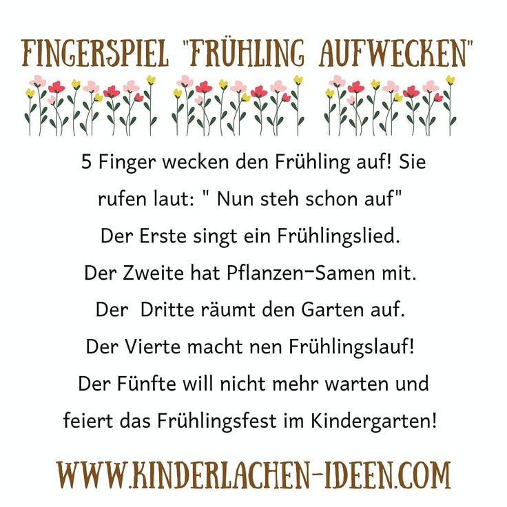 Fingerspiel – Frühling Aufwecken In 2021 | Fingerspiele intérieur Fingerspiel Frauhling Aufwecken