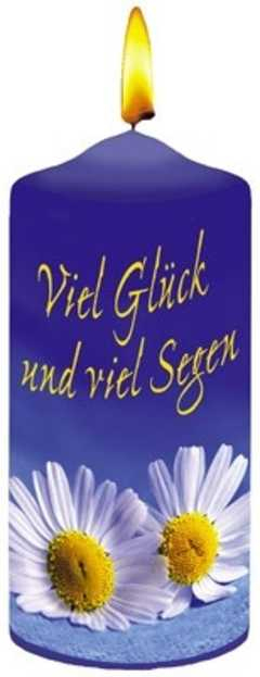 Foto-Kerze "Viel Glück Und Viel Segen" – Small – Sendbuch.de serapportantà Viel Glauck Und Viel Segen Songtext