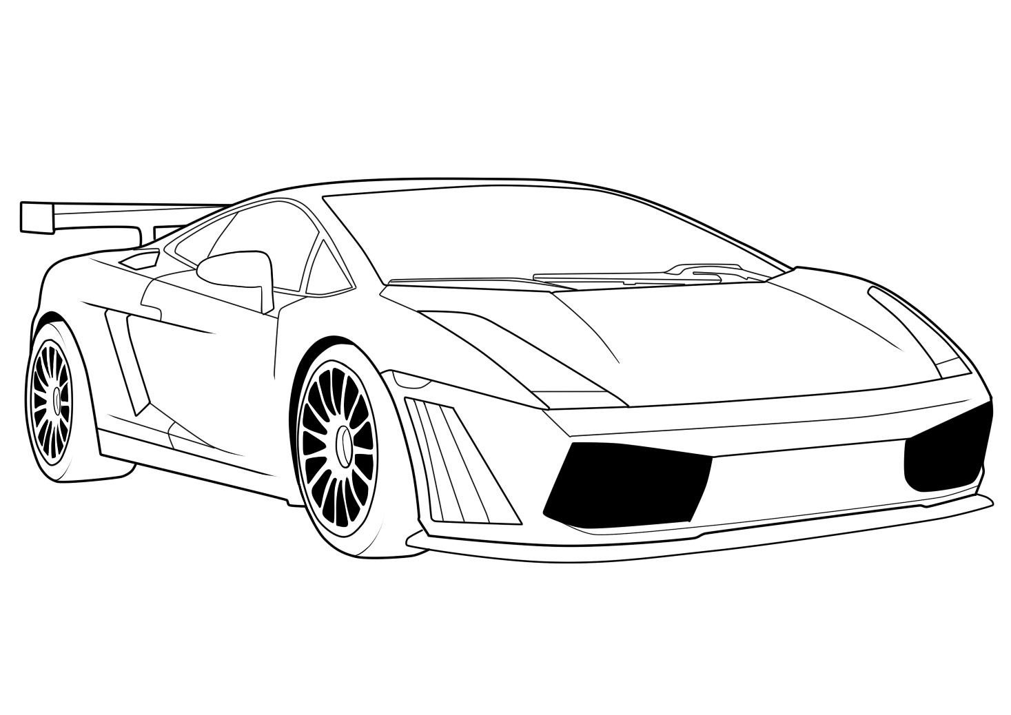 Free Printable Lamborghini Coloring Pages For Kids dedans Voiture Coloring