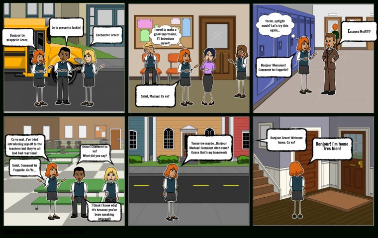 French Cartoon Storyboard By 14804855 À Bonjour Monsieur tout Bonjour Monsieur Comment Ca Va Paroles