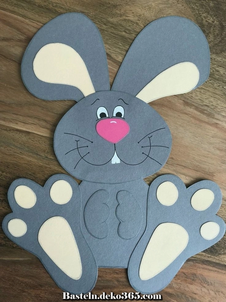 Frühlings- / Osterdeko (Grafik Vom Pappfenster) Hase 30,5 intérieur Kinder Basteln Mit Papier Einfach