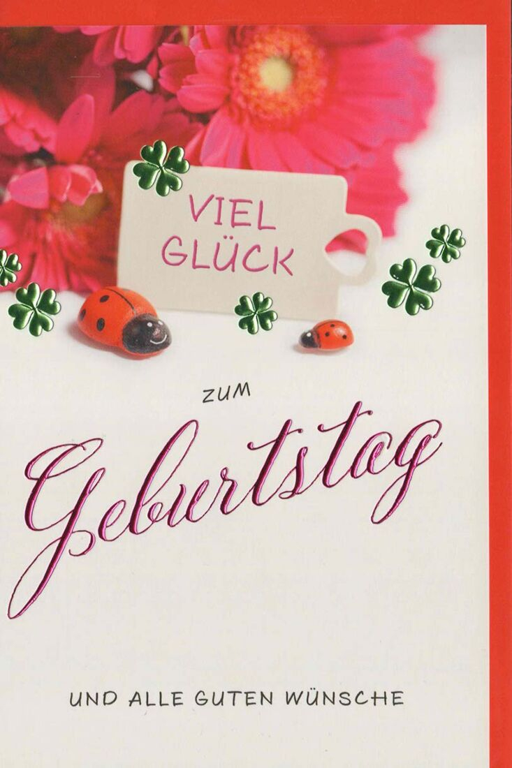Geburtstagskarte Viel Glück Zum Geburtstag dedans Zum Geburtstag Viel Glauck Songtext