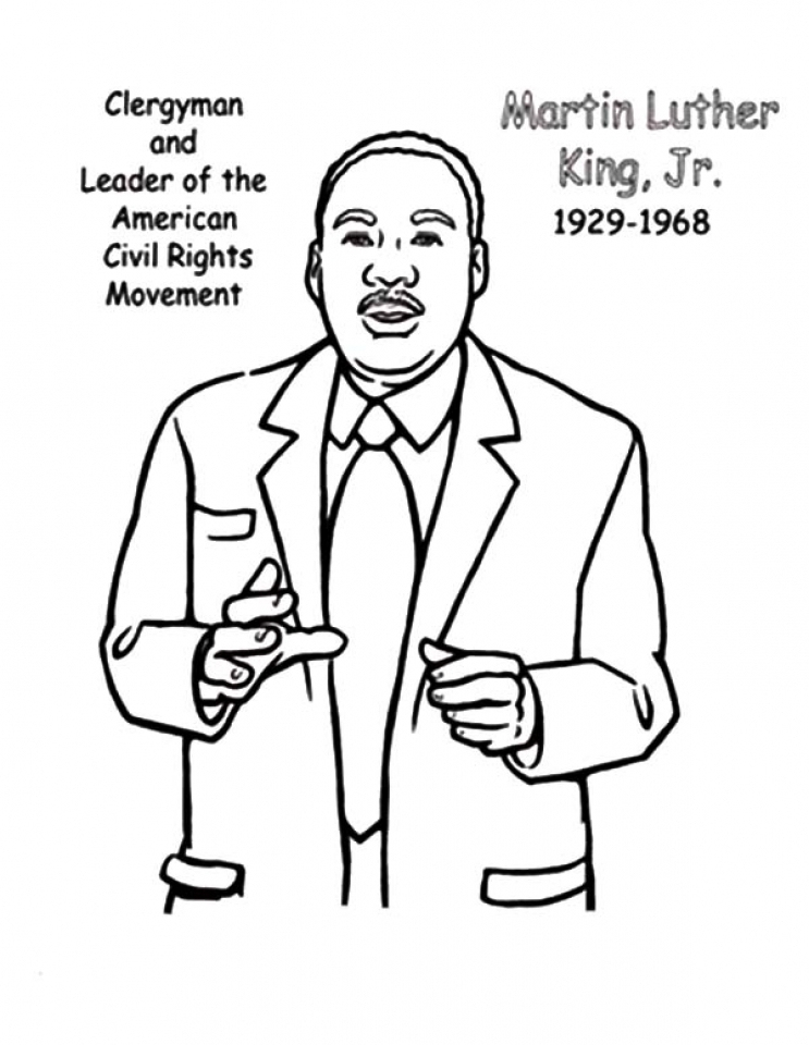 Get This Martin Luther King Jr Coloring Pages Free For pour Colorsheet Of Martin Luther King