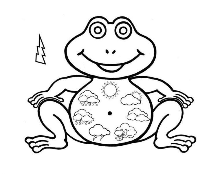 Grenouille Météo, Coloriage – Coloriage Météo – Coloriages dedans Coloriage Arts Maternelle