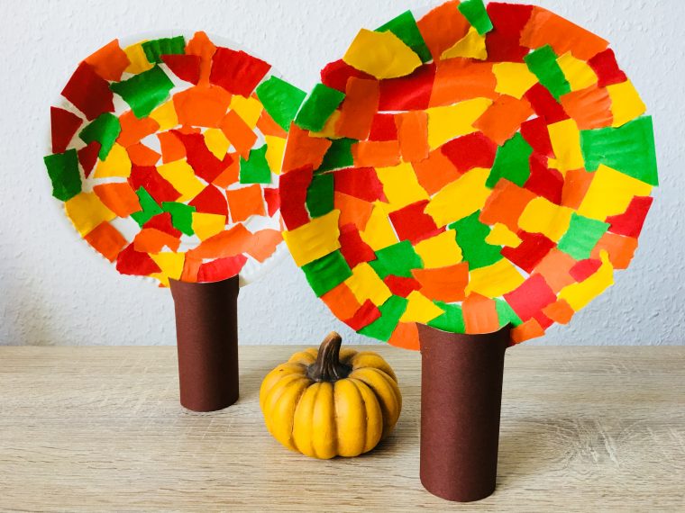 Herbstbäume Aus Pappteller – Basteln Mit Kindern | Der encequiconcerne Atwenzkalender Basteln Mit Papteller