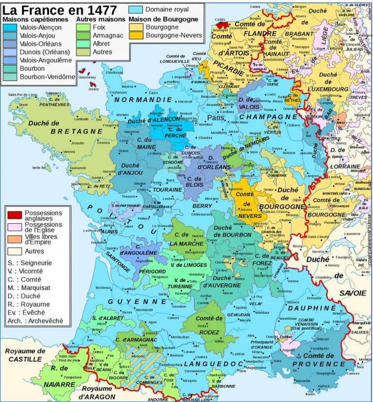 Histoire : Le Territoire Du Royaume De France Au Xvie Siècle destiné Ancien Provinces En France Carte