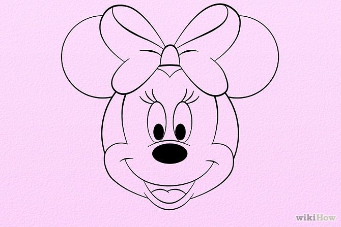 How To Draw Minnie Mouse | Dessin De Minnie, Comment avec Planche De Petite Tete De Minnie A Imprimer