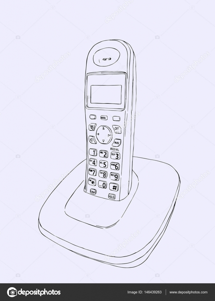 Ilustración Vectorial De Un Teléfono — Vector De Stock dedans Telefono Sonando Divujo