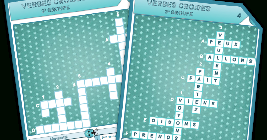 Ipotâme .Tâme: Ce2/Cm1 Conjugaison : Mots Croisés serapportantà Let Mots Croises De Noel Answers
