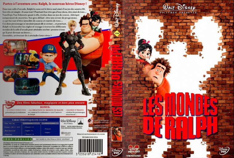 Jaquette Dvd De Les Mondes De Ralph Custom – Cinéma Passion dedans Apprendre A Dessiner Le Film Ralph