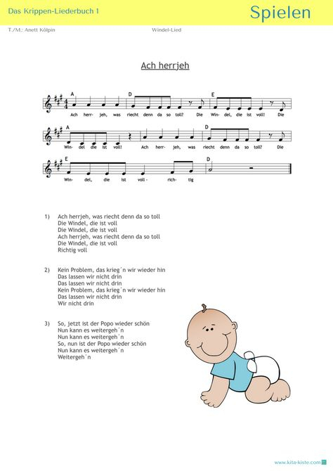 "Krippen-Liederbuch 1" Pdf | Lieder Und Fingerspiele destiné Kita Kinderlieder