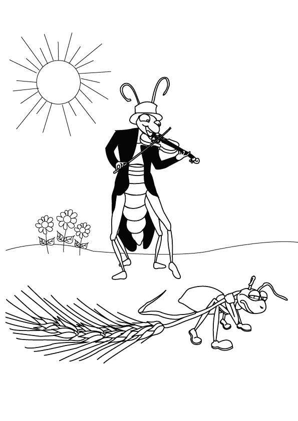 La Cicala E La Formica Pagina 2 : Stampa E Colora I Disegni. concernant La Balle É•·É‡Ž