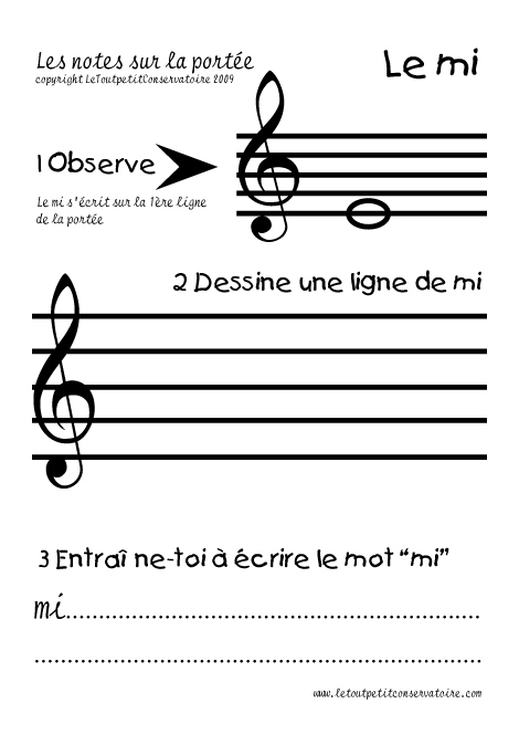 La Note Mi Sur La Portée, Eveil Musical, Dessin, Coloriage dedans Attrape Un Tout Petit Song